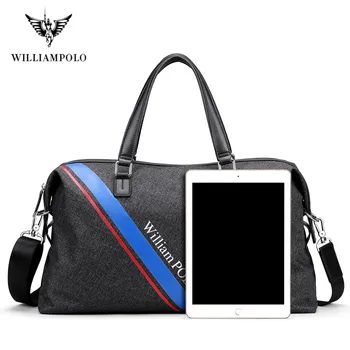 

WilliamPolo handbag fashion men's casual waterproof bag canvas messenger bag nylon nylon fashion messenger bag
