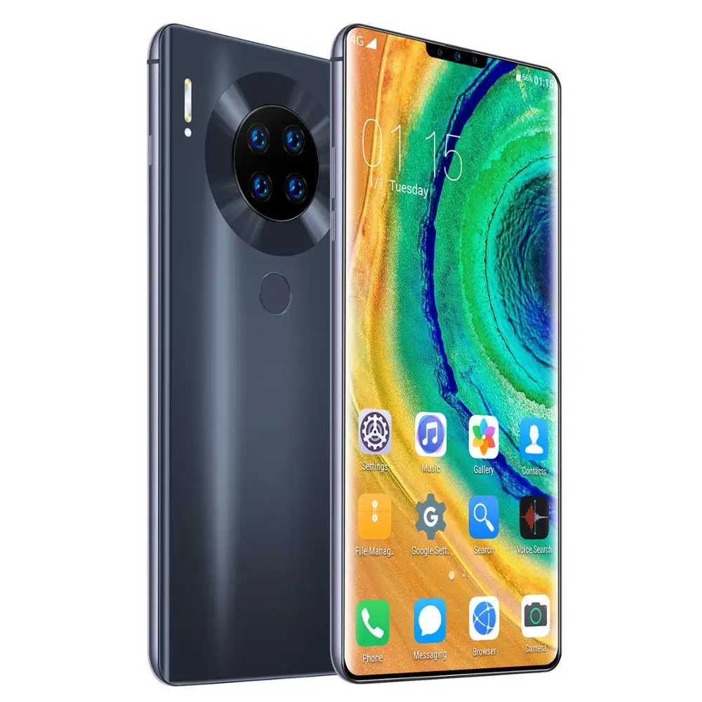 BLACK Глобальная версия,, Android, смартфон, 6,6 дюймов, мобильный телефон, две sim-карты, камера, 3g, 4G, мобильный смартфон, разблокировка лица - Цвет: BLACK