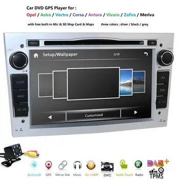 

2 Din Car DVD For Opel Astra Vectra Corsa Meriva Zafira GPS Navi Bluetooth Radio RDS USB Canbus 8G SD Map Multimedia SWC PC Cam