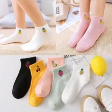 5 пар, женские короткие носки, носки с персонажами мультфильмов для девочек, Забавные милые носки с символикой аниме, дышащие удобные короткие носки Kawaii