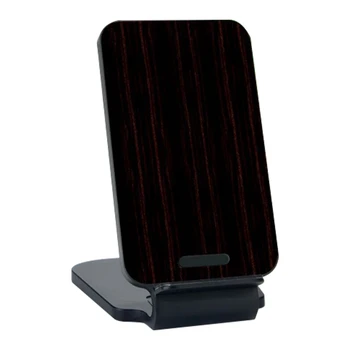 

Walnut Wood Grain Wireless Charger, Stand-Up 10W Fast Charger Suitable for iPhone Samsung and Other QI Standard Charging