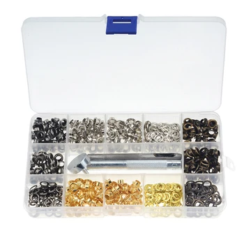 

400Pcs 5mm Eye + Eyelet Eye Mounting Tool Eyes Eyes Boxed For Clothing Jacket Down Jacket Coat Windbreaker Denim Shoes Bags