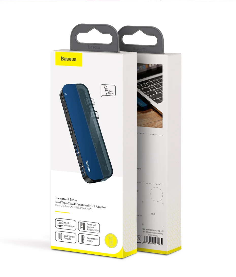 Baseus USB C концентратор 3,0 Для Macbook Pro Surface HDMI Thunderbolt 3 адаптер питания мульти USB 3,0 USB-C type C концентратор для huawei Matebook