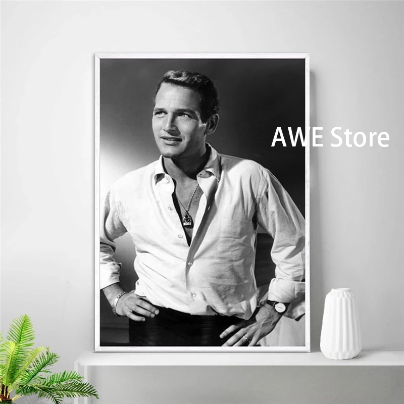 Paul Newman черно-белая фотография принты классический фильм звезда фото искусство на