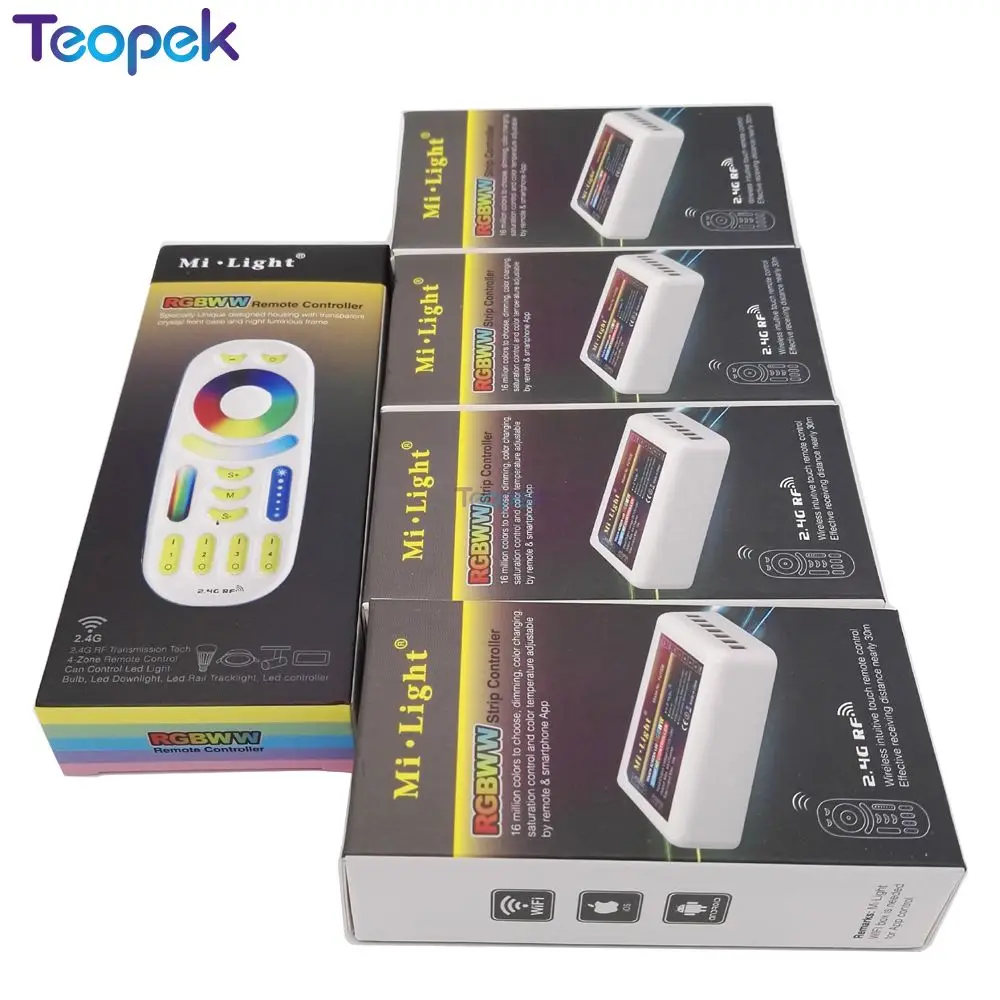 Mi. Трусы-боксеры RGB CCT Светодиодный контроллер(RGB+ холодный белый+ теплый белый) DC12-24V 2Ax5CH FUT039+ 2,4 г RF Беспроводной 4 зоны сенсорный пульт дистанционного управления