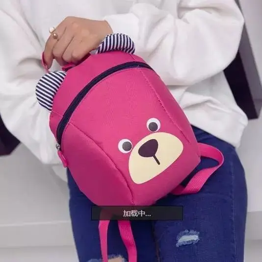 Рюкзак с животным узором для новорожденных и детей постарше, От 1 до 5 лет для мальчиков и девочек - Цвет: Розовый