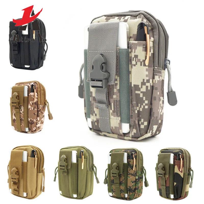 

Attra-Yo Waist bag Casual Durable waist pack Belt Canvas Multifunction Military Bag Zipper Waterproof Waist Bag for Outdoor Wear