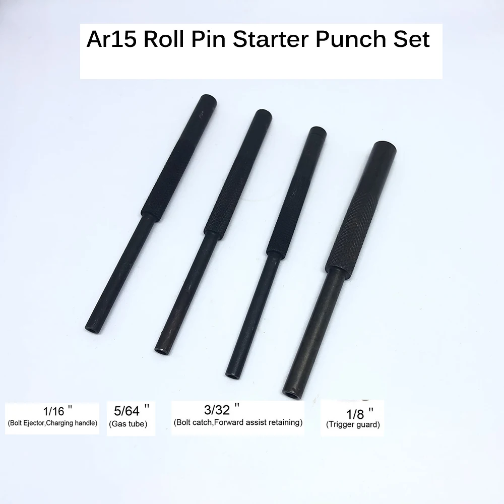 

Magorui 4pcs Gunsmithing Armorer Steel Roll Pin Starters Pin Punch Tool Hollow End 1/16 5/64 3/32 1/8