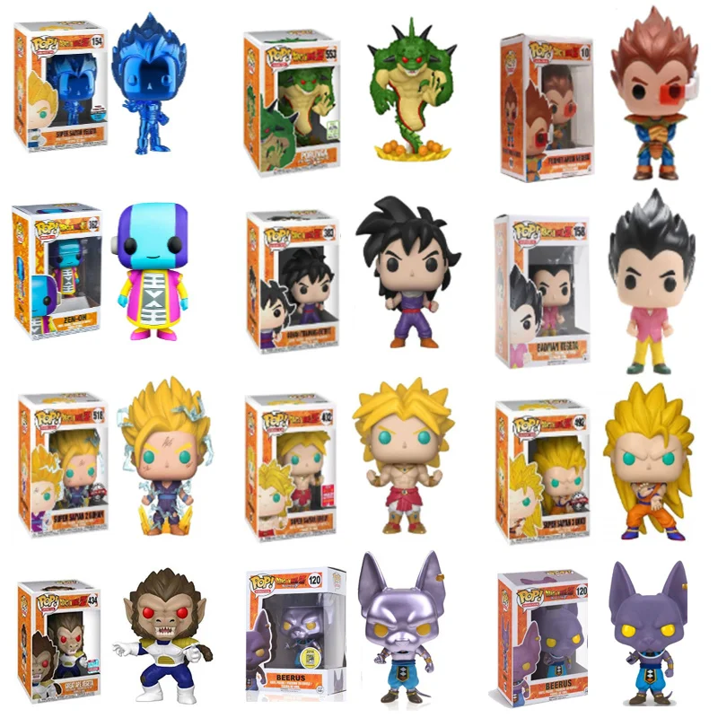 

2019 Funko Pop Super Dragon Ball Vegeta Goku Action Character Christmas Gift Child Model Doll God Super Saiyan Toy BEERUS
