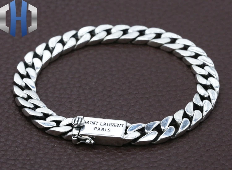 925 пробы серебряные модные трендовые ювелирные изделия индивидуальная Пара Ретро тайский серебряный браслет японский вишневый цвет новая серебряная цепочка