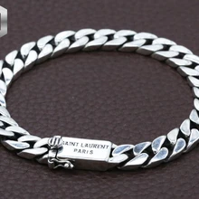 925 пробы серебряные модные трендовые ювелирные изделия индивидуальная Пара Ретро тайский серебряный браслет японский вишневый цвет новая серебряная цепочка