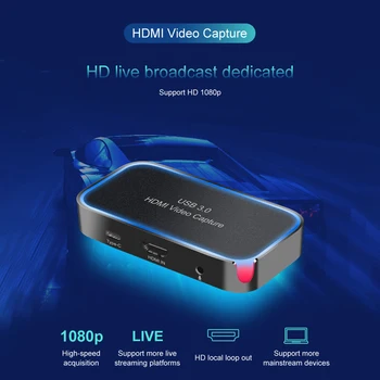 

Loop Out Video Capture Card with Mic In Audio Out CK200 1080P HDMI to USB 3.0 Lightweight Game Playing Elements