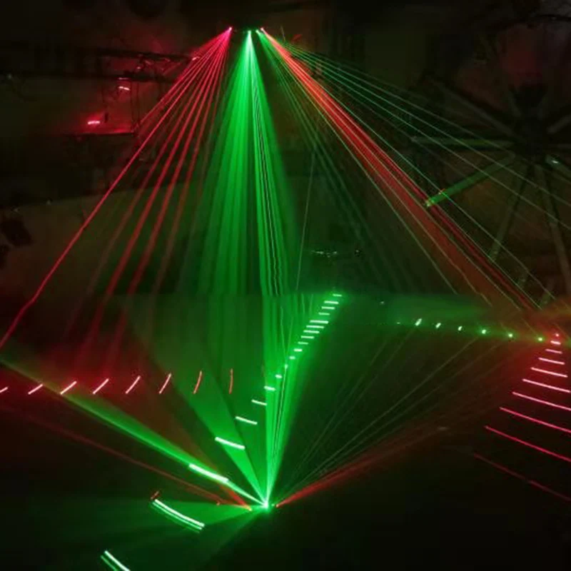 

6 Lens Scan Lasers Light Line Beam Scans Music Show DMX DJ Dance Combinations Gobos Projector Indoor Bar Coffee Xmas QP2