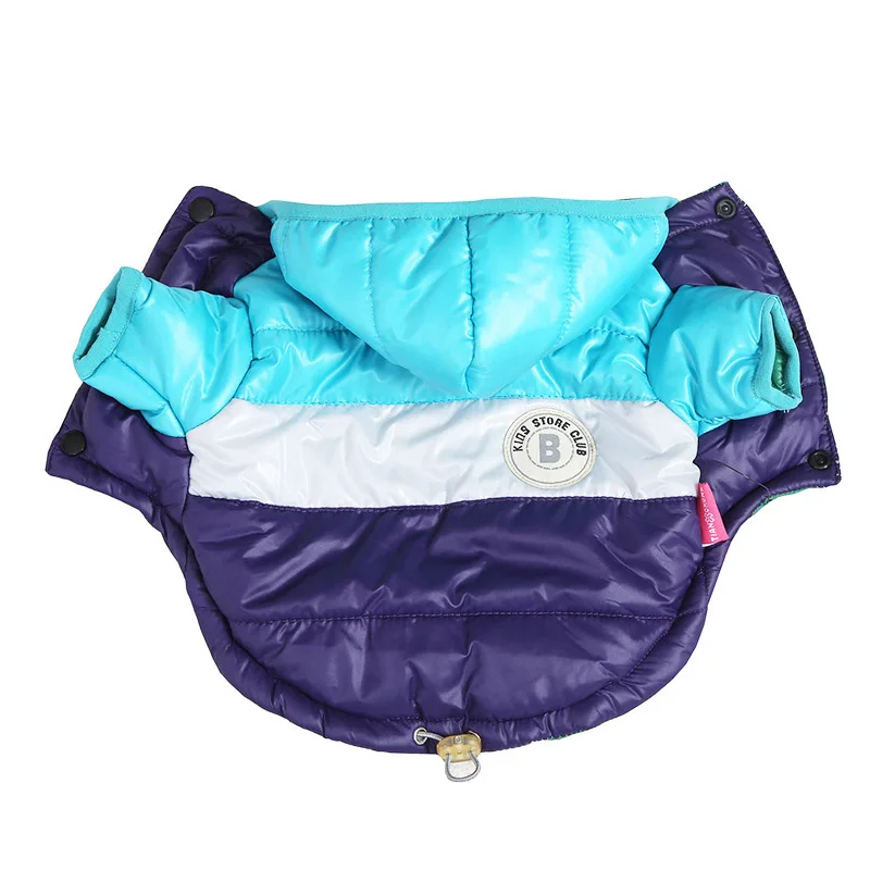 Зимняя одежда для животных для собак водонепроницаемая куртка с капюшоном для собак Теплый пуховик Одежда для щенков для чихуахуа Французский бульдог