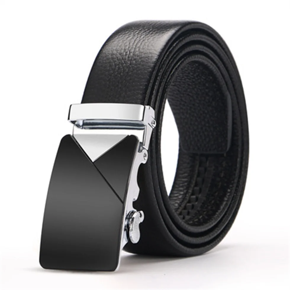 Newest Arrival Cow Genuine Leather Luxury Belts For Men Good Automatic Alloy Buckle Belts Ceinture Homme Original Brand