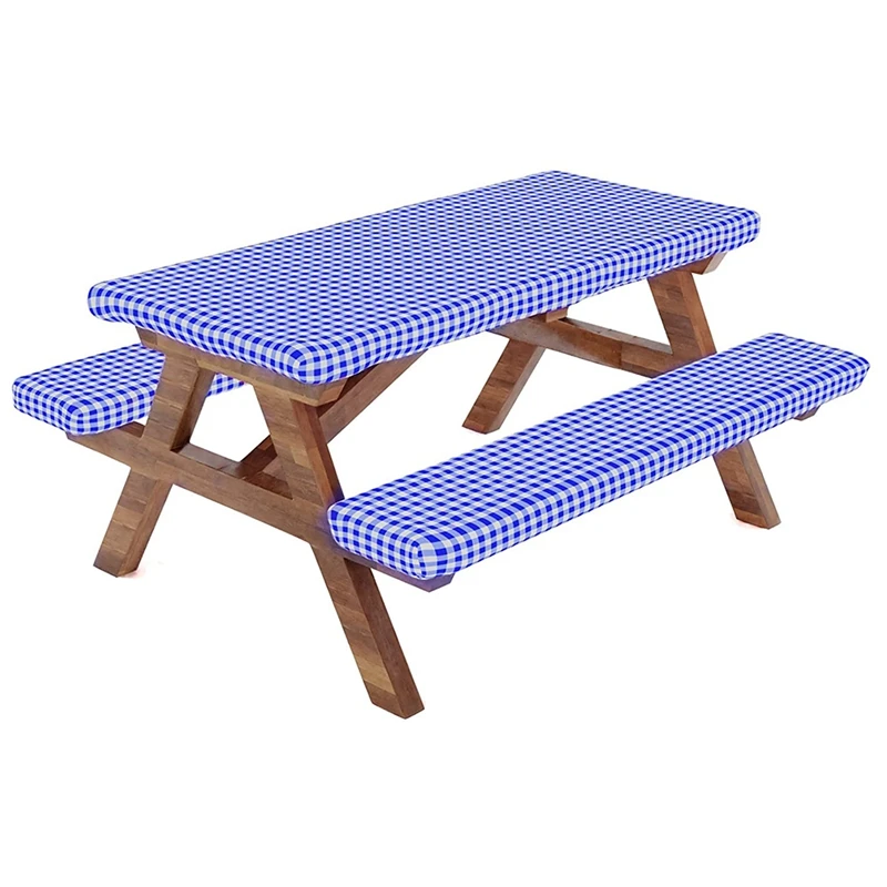 Fitted Picnic Table Tablecloth Cover With Picnic Bench Covers, Fitted