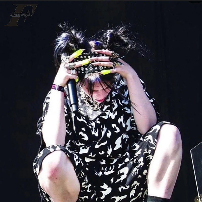 Billie Eilish шорты для женщин и мужчин белый огонь черный хип хоп женские шорты летние спортивные Гавайские Волшебные шорты больших размеров