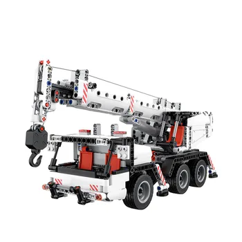 

720Pcs Moc 1:16 Engineering Crane Bricks Small Particle Construction Vehicle Model Educational Toy For Kid Adult -Static Version