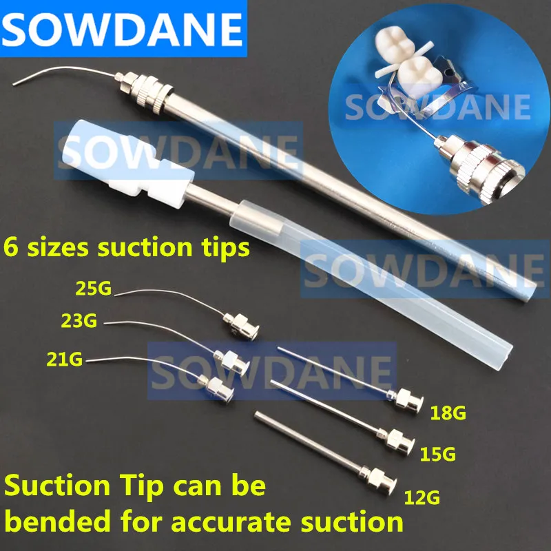 

Dental Surgical Aspirator Suction Tube Dental Saliva Ejector Tips Suction Tip Tube Root Canal Irrigation Suction Stainless Steel