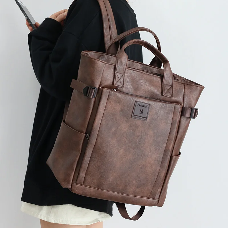 Designer Women Backpacks PU Leather Travel Men Backpack large capacity School Bags Female big totes student laptop bags bagpack