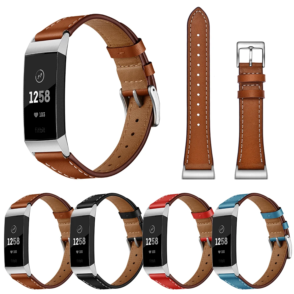 18 мм ремешок для часов Fitbit Charge 3 браслет из натуральной кожи быстросъемный А