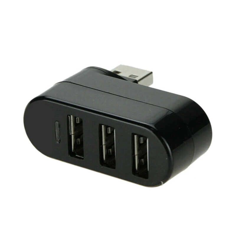 Мини разветвитель с 3 портами USB 2 0 вращающийся адаптер концентратор без драйвера