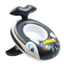 Детские инфляционные животные легкая лодка черный Кит плавательный кольцо летние детские водные игрушки