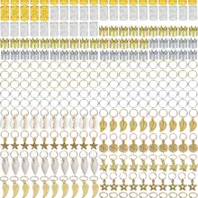290 шт Популярные серебристые бусины для волос для черных женщин микро волосы кольцо плетеные украшения спиральный металл микрозвено трубки талисманы