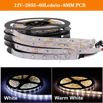 

LED Strip Light 5M 2835 12V LED Ribbon Diode Tape 60Leds/m Flexible Led Stripe Waterproof Rope White/Green/Blue/RGB/Warm White