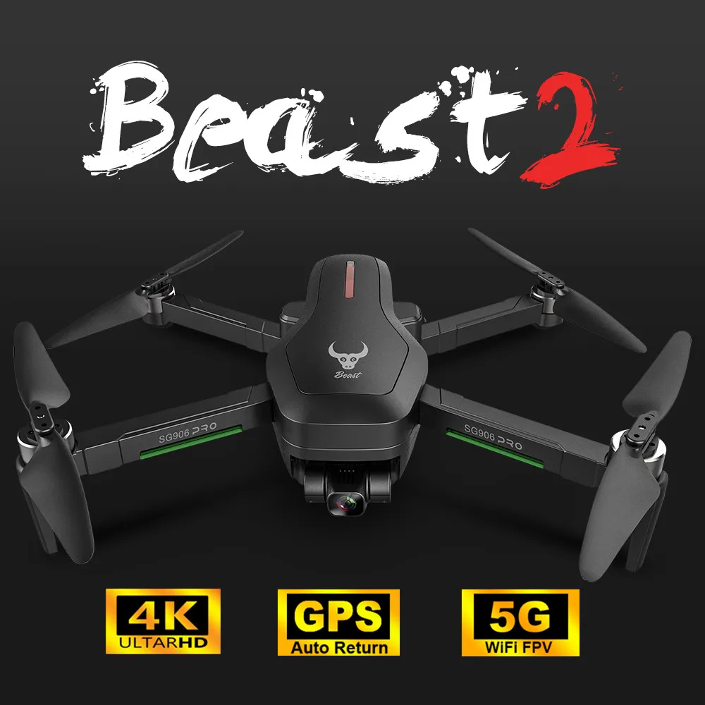 Big Promo Quadcopter BEAST SG906 Pro 2 Drone 4K Profesional FPV HD GPS
Dron 5G Wifi Dual Camera 3-Axis Stabilizer Gimbal 26 mins 1200m