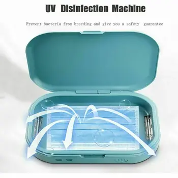 

UV Light Jewelry Sterilizer Box Mobile Phone Sanitizer Cleaner Disinfection Box New