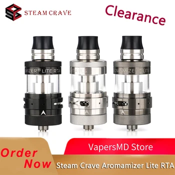 

Clearance Steam Crave Aromamizer Lite RTA V1.5 with 3.5m/4.5ml MTL&DL Atomizer Fit 510 Thread Vape Box Mod VS Wotofo Profile
