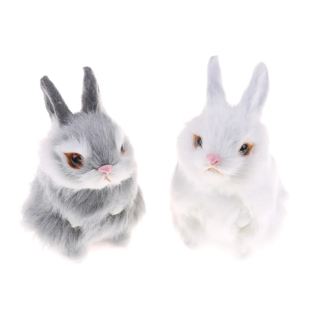 

1PCS Cute Artificial Animal Small Rabbit Plush Toys With A Frame Kids Toys Decorations Birthday Gift Simulation Mini Pocket Toy