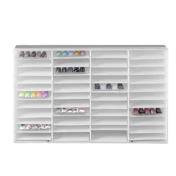 

Blue ZOO 44 Grids Empty Nail Tip Organizer Display Box Rhinestones Bead Container Storage Case Manicure Tool