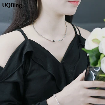 

925 Sterling Silver Retro New Style Knot Pendant Clavicle Chain Necklace Female Jewelry