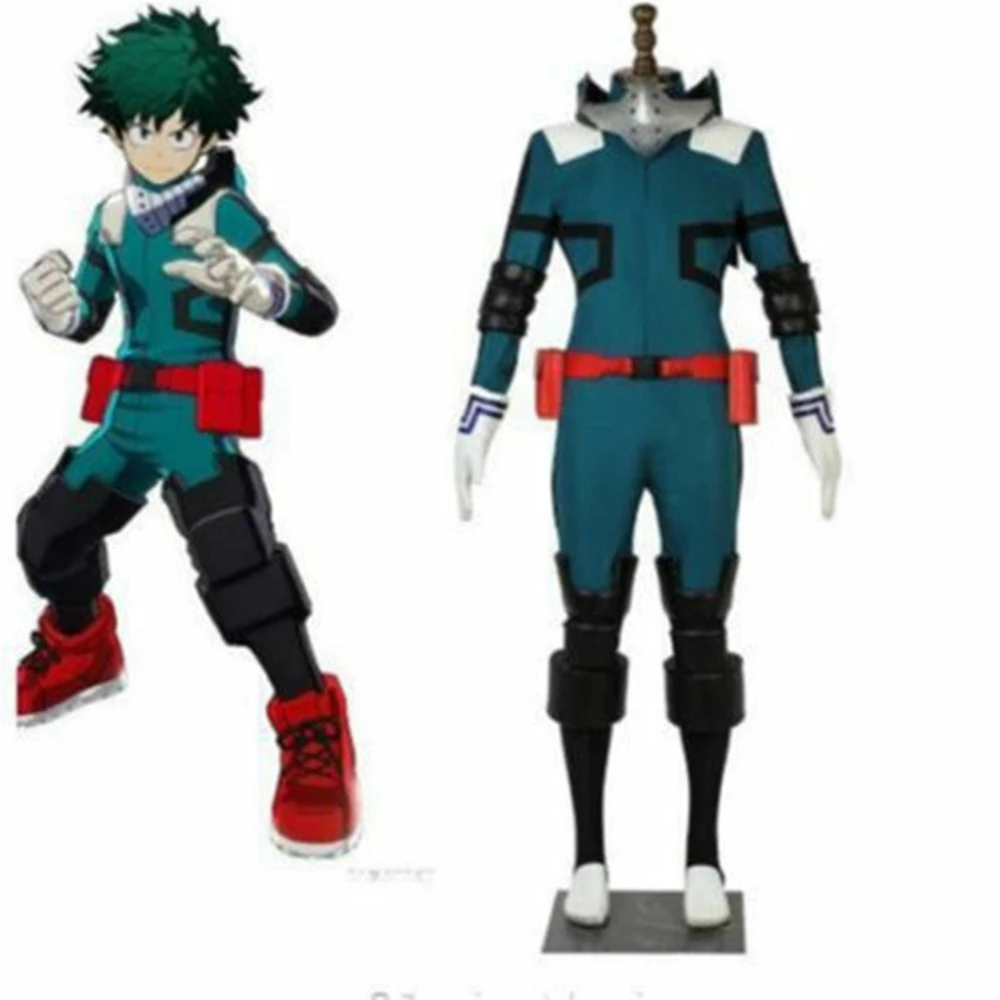 Мой герой Academy Косплей Midoriya izku Deku боевой косплей костюм унисекс костюм комплект - Цвет: Full Set