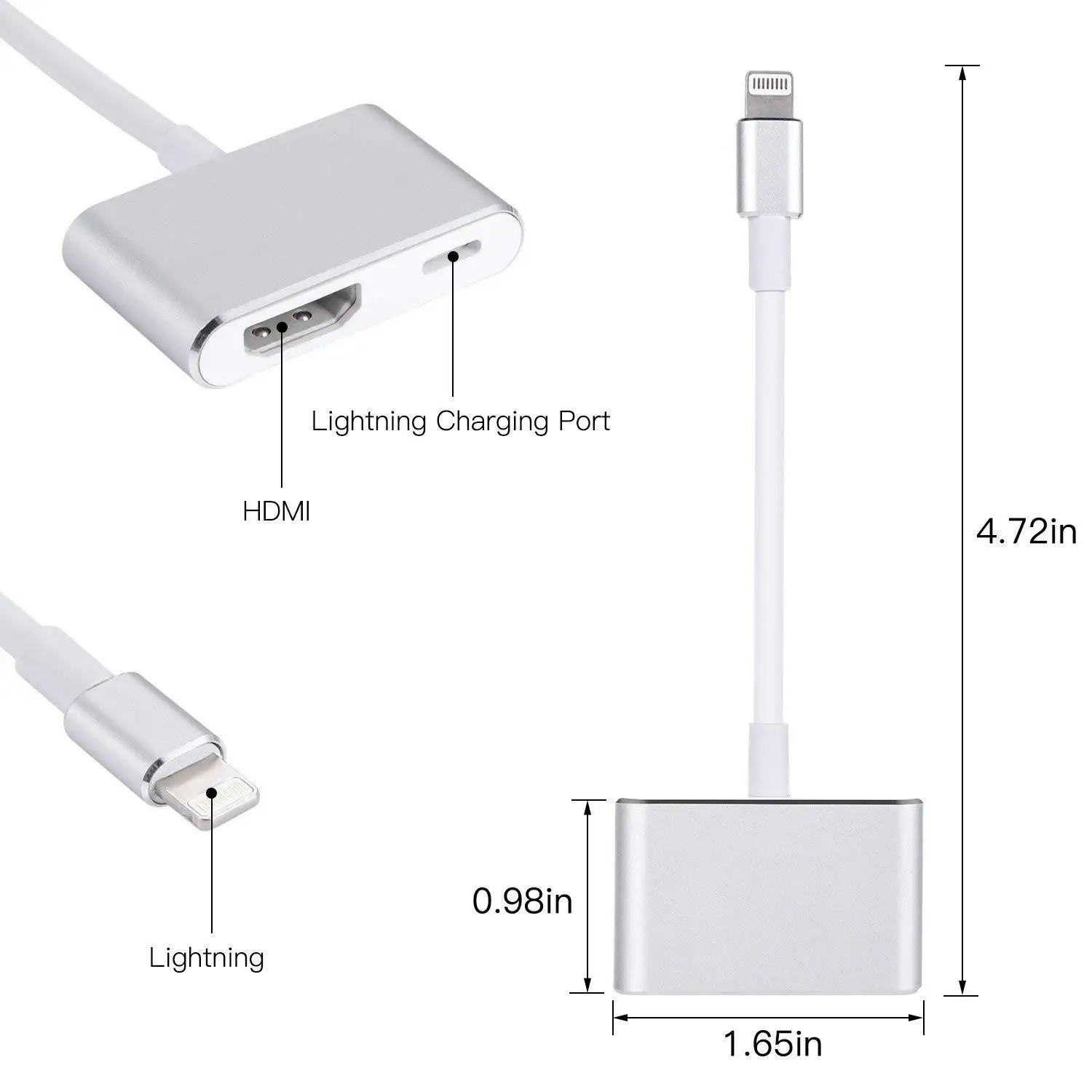 Fiuzd Lightning/цифровой AV HDMI 4K USB кабель для iPhone к адаптер разъем HD адаптеры XS X iPad Air