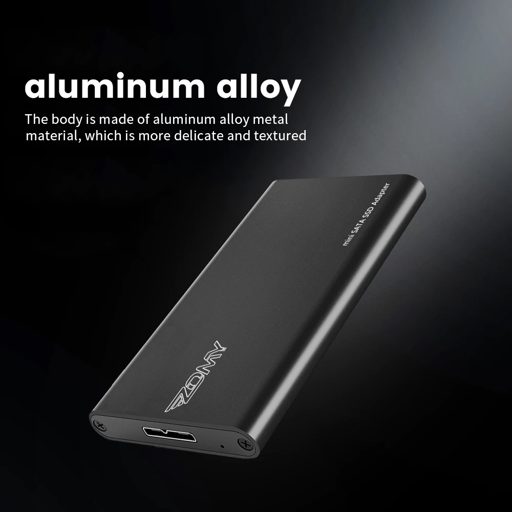 ZOMY mSATA USB3.0 ָ Ʈ ̺  SSD ̽, ƮϿ ޴ Ŭ ũ ̽, 2280   