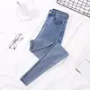 Elastic Strech Jeans for women high waist full Length skinny pencil black blue Denim pants Slim streetwear female Trousers ► Photo 2/6