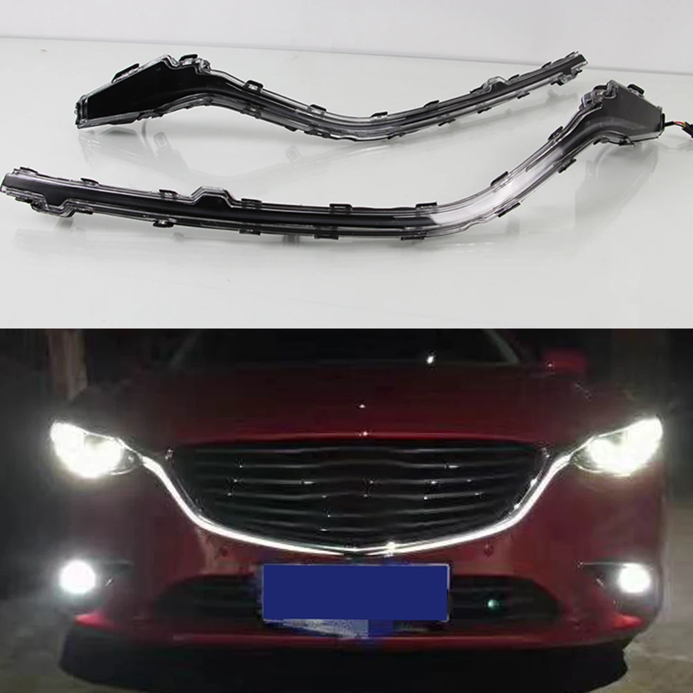 CSCSNL 2 шт. светодиодный Решетка светильник для MAZDA6 Mazda 6 ATENZA светодиодный дневные ходовые огни Решетка Светодиодный дневной светильник