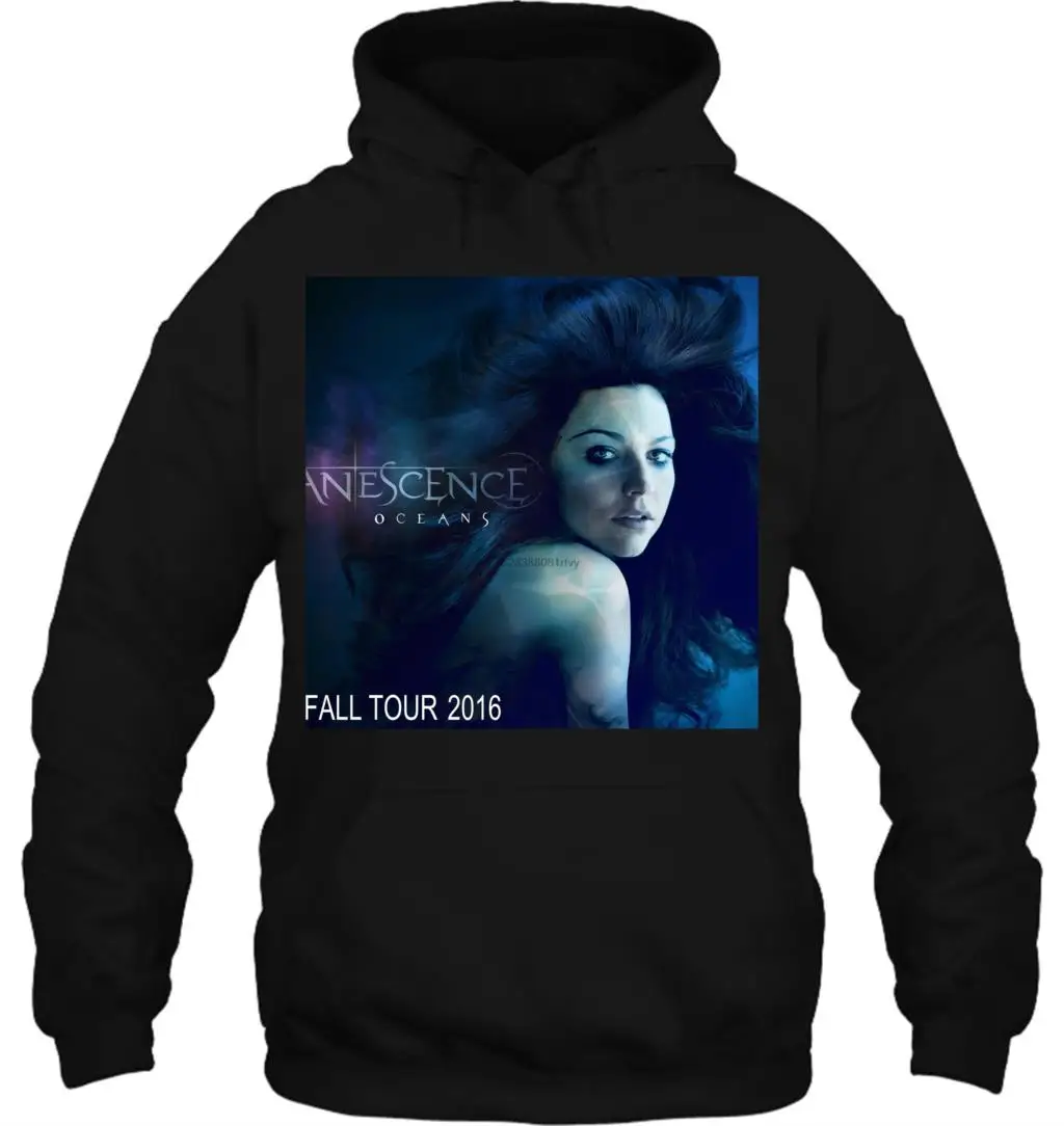 Мужская толстовка EVANESCENCE Tour Dates Черная женская уличная одежда