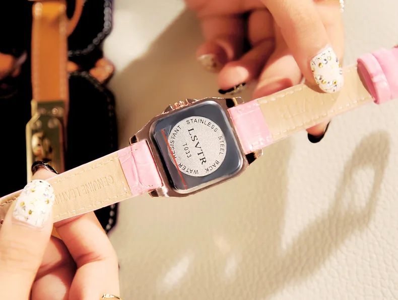 Женские часы, современная мода, Женские кварцевые наручные часы, студенческий кожаный браслет, роскошные часы