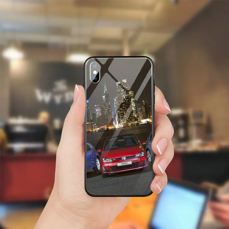 Picture 9 Для iPhone 5 5S SE 7 6S 6 8 Plus X XR XS Max чехол из закаленного стекла чехол для телефона Golf 7 Gti Edition 40 Clubsport - Цвет: Picture 9