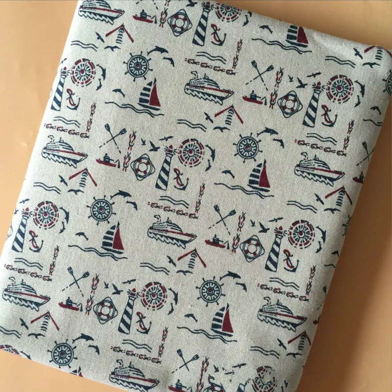 

Cartoon Printing Cotton and Linen Fabric 100% Pure Cotton Linen Fabric DIY Sewing Canvas Cloth for Patchwork Textile Tablecloth