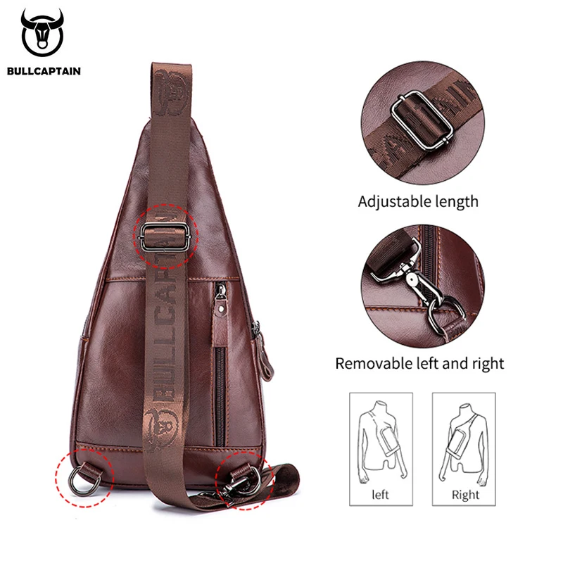 Bull Captain Leather Bag Men Bag Mens Genuine Leather Chest
