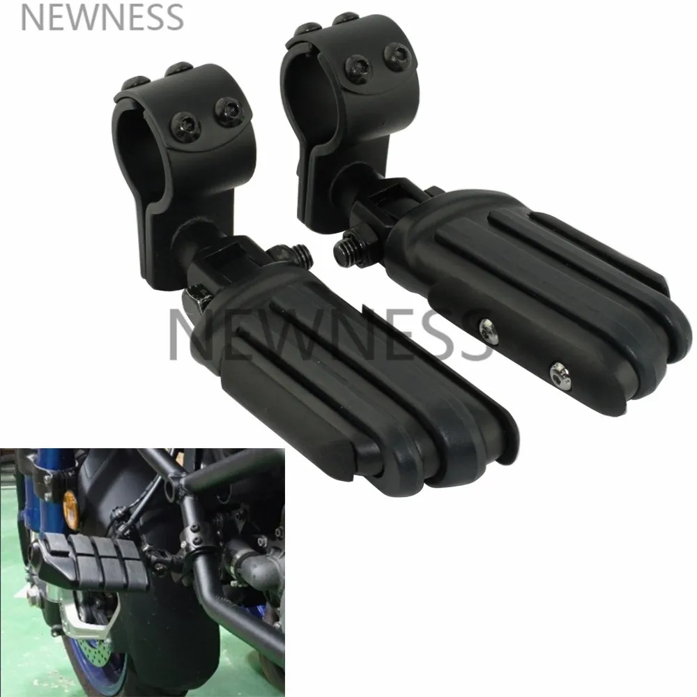 Double Rubber Motorcycle Highway Crash Bar Clamp Footpeg Footrest