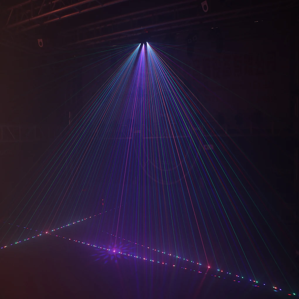 Вращающийся RGB проектор с 3 головками AUCD 500 МВт движущиеся лучи лазерные огни DMX
