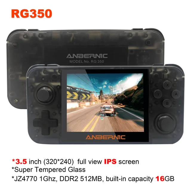 $70.88 ANBERNIC RG350 Retro Game Console 3.5 inch IPS Video Hanheld Game Player PS1 GB MD Classic Gaming Pocket Consoles With Gift Bag