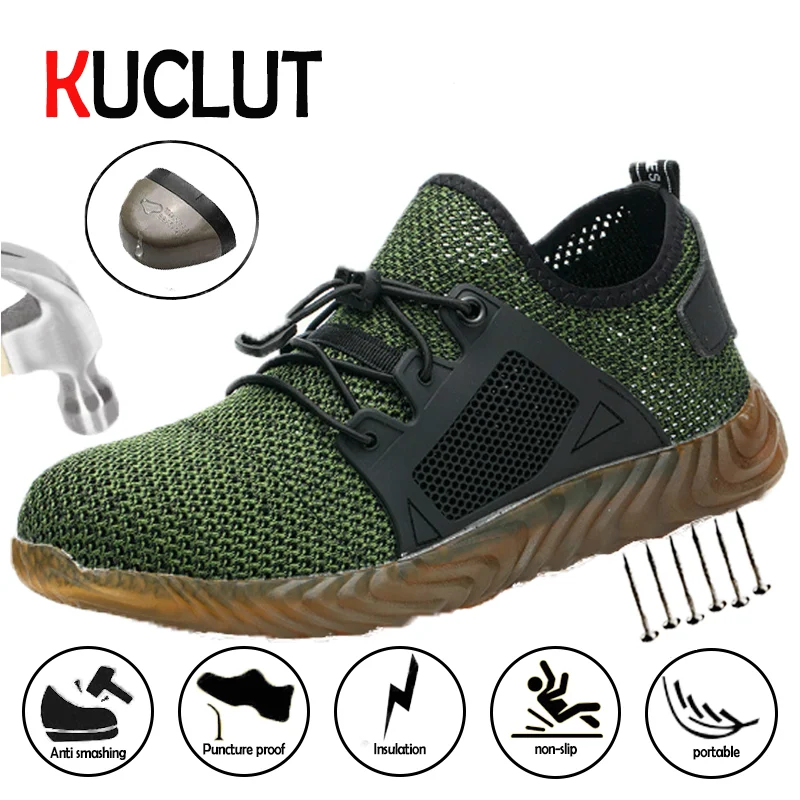 Рабочие защитные ботинки KUCLUT для мужчин и женщин уличные рабочие со стальным