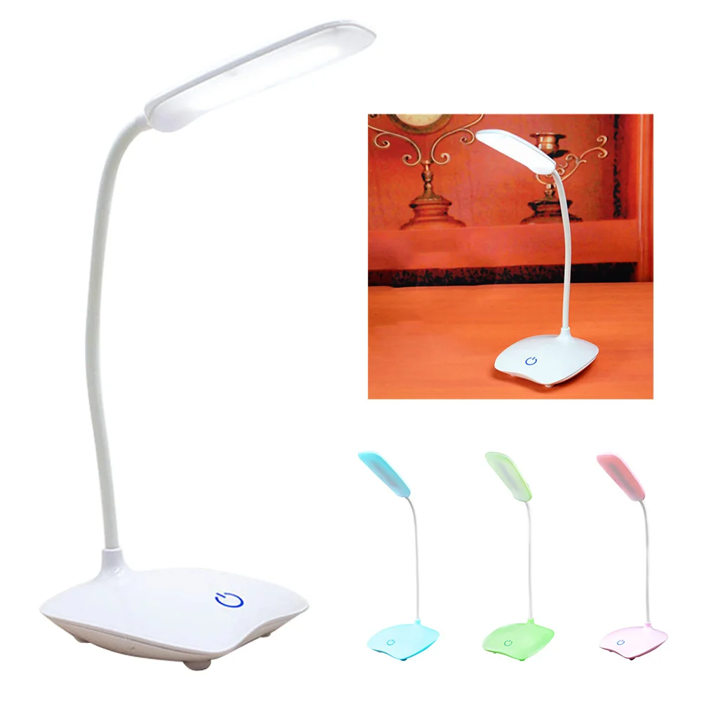 

JUNEJOUR LED Desk Lamp USB Rechargeable 3 Protection Eye Table Lamp AAA Battery Powered Reading Book Lights